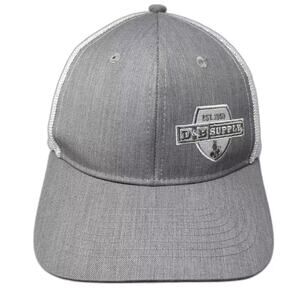 AMG D&B Supply Gray White Trucker Hat Snapback Embroidered Patch Adjustable OS
